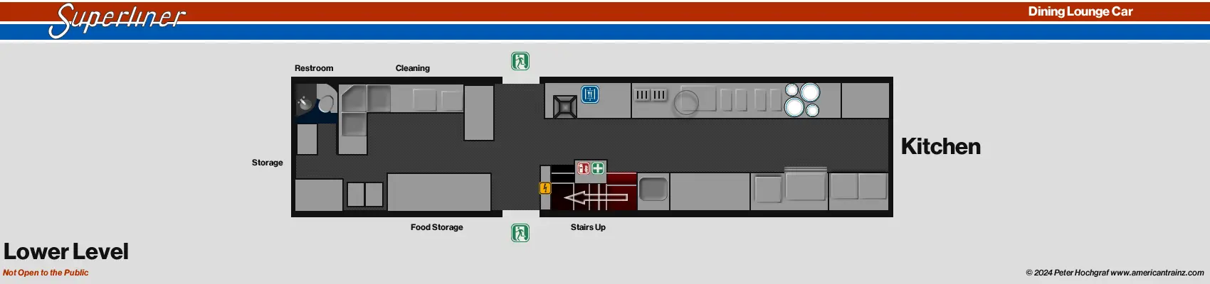 Superliner Diner Lite Lower Level