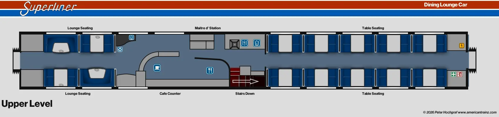 Superliner Diner Lite Upper Level